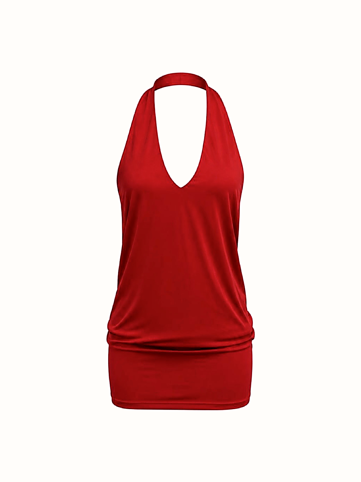slouchy red mini dress