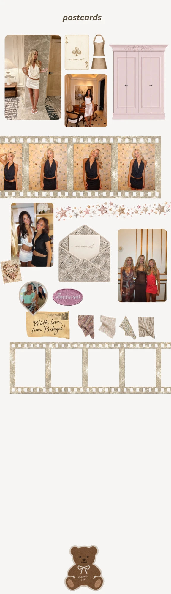 vienna set postcards: our girls traveling